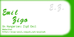 emil zigo business card