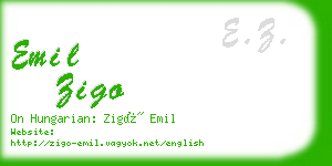 emil zigo business card